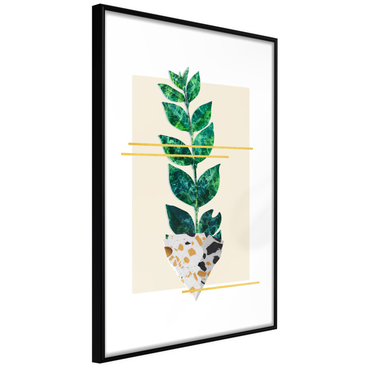 Wall Poster Geometric Nature - abstract plant with leaves on a white background 122609 additionalImage 11