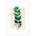 Wall Poster Geometric Nature - abstract plant with leaves on a white background 122609 additionalThumb 17