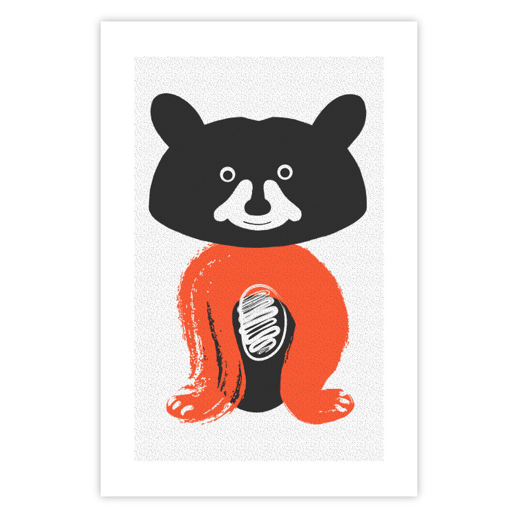 Wall Poster Friendly Mr. Raccoon - funny gray animal with orange legs 122909 additionalImage 19