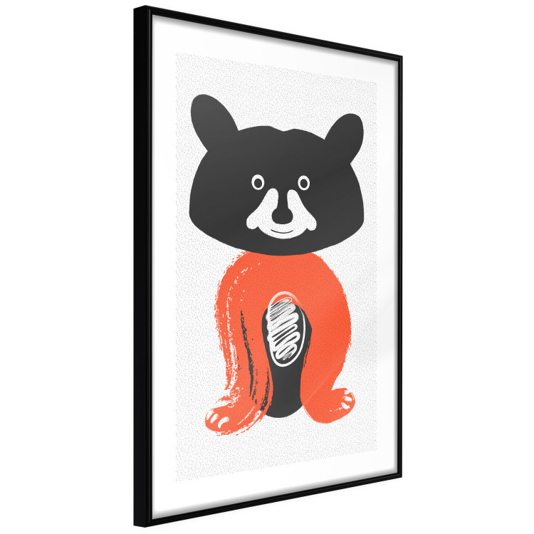 Wall Poster Friendly Mr. Raccoon - funny gray animal with orange legs 122909 additionalImage 11