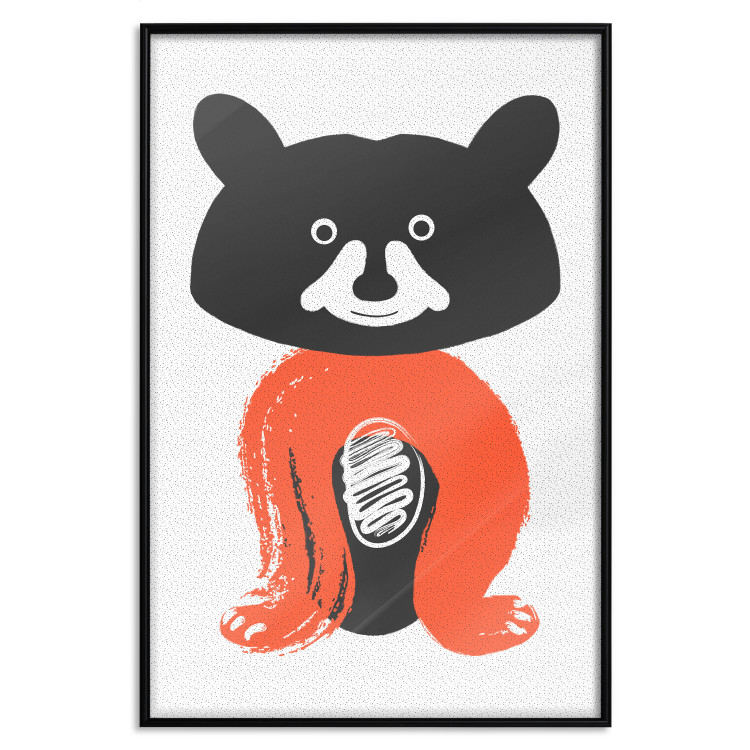 Wall Poster Friendly Mr. Raccoon - funny gray animal with orange legs 122909 additionalImage 18