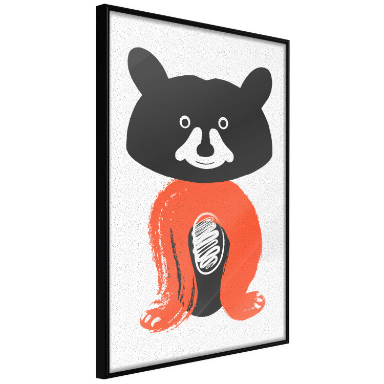Wall Poster Friendly Mr. Raccoon - funny gray animal with orange legs 122909 additionalImage 10