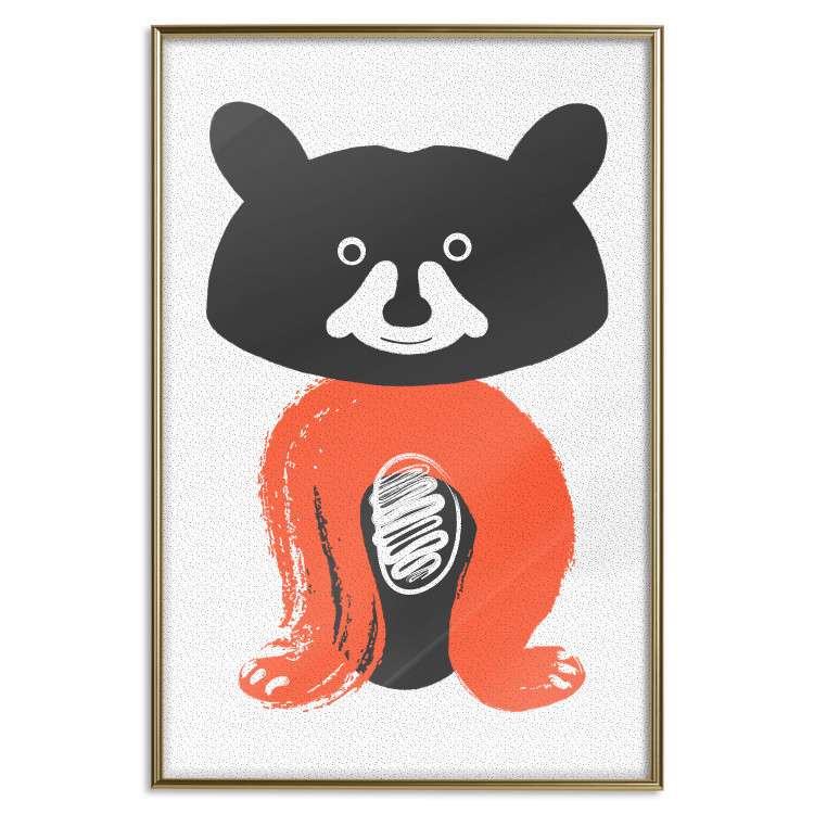 Wall Poster Friendly Mr. Raccoon - funny gray animal with orange legs 122909 additionalImage 16