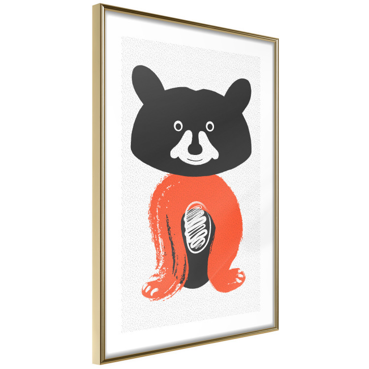 Wall Poster Friendly Mr. Raccoon - funny gray animal with orange legs 122909 additionalImage 6