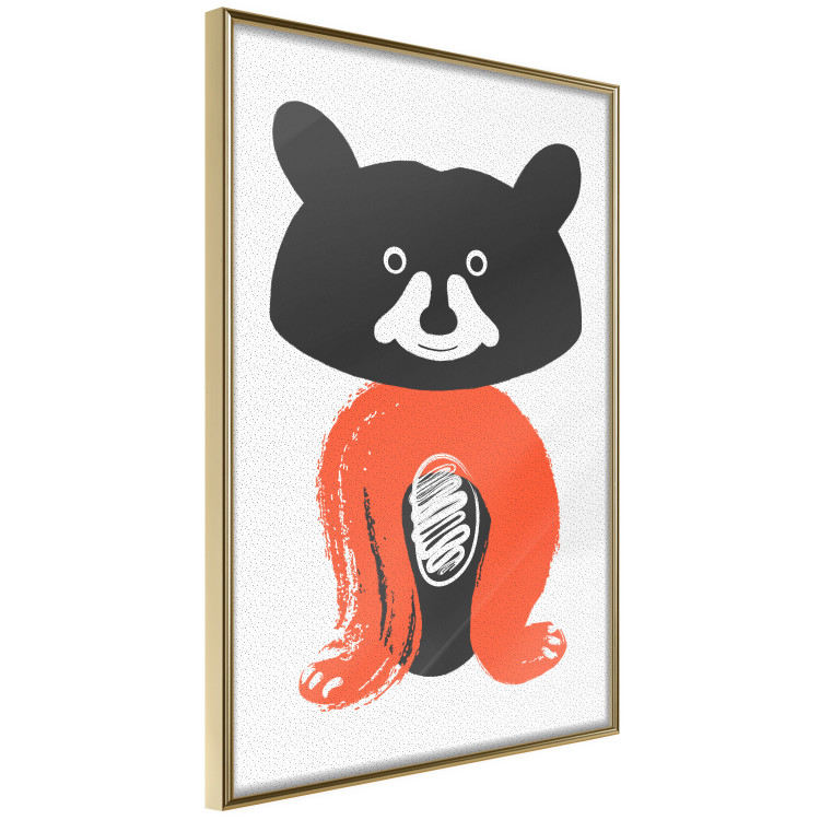 Wall Poster Friendly Mr. Raccoon - funny gray animal with orange legs 122909 additionalImage 12