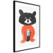 Wall Poster Friendly Mr. Raccoon - funny gray animal with orange legs 122909 additionalThumb 11