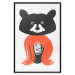 Wall Poster Friendly Mr. Raccoon - funny gray animal with orange legs 122909 additionalThumb 18