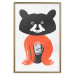 Wall Poster Friendly Mr. Raccoon - funny gray animal with orange legs 122909 additionalThumb 16