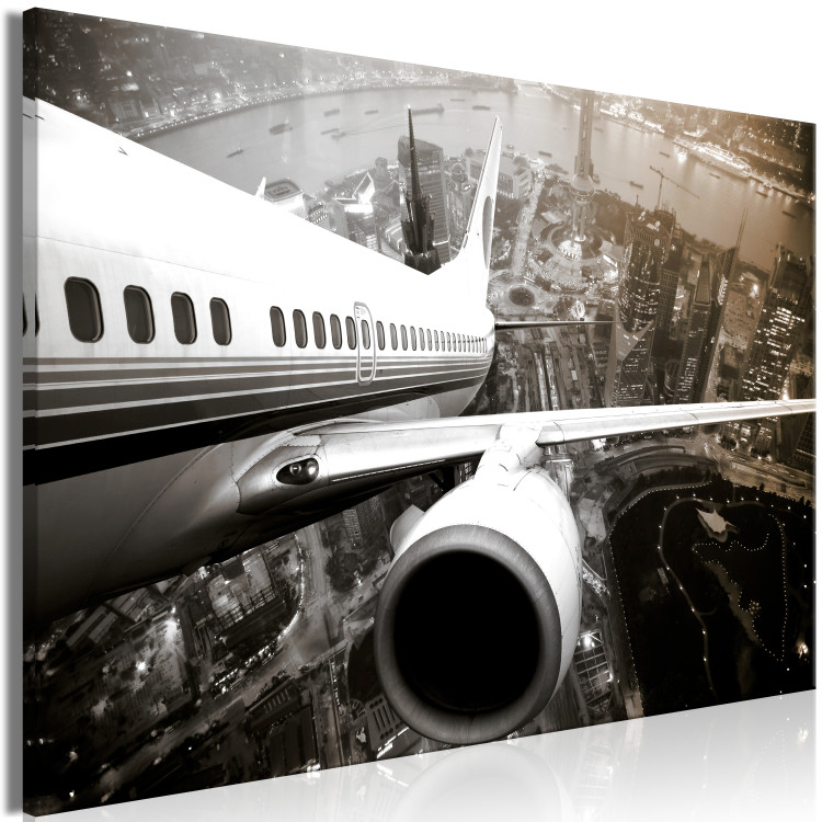Canvas Art Print Airplane Take Off (1 Part) Wide 123909 additionalImage 2