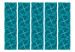 Folding Screen Turquoise Geometry II (5-piece) - emerald geometric background 124109 additionalThumb 3