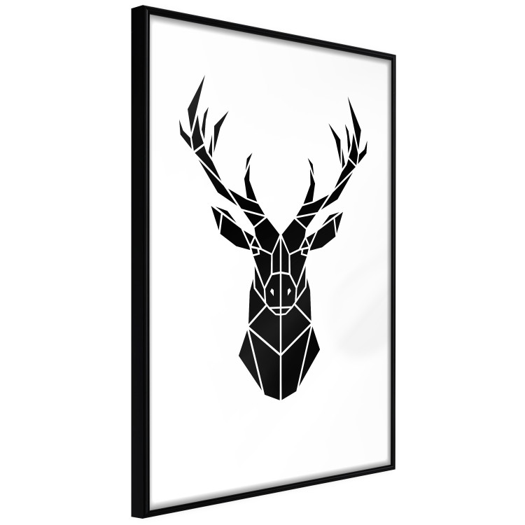 Poster Harmonious Deer - deer figure created from geometric shapes 125109 additionalImage 10