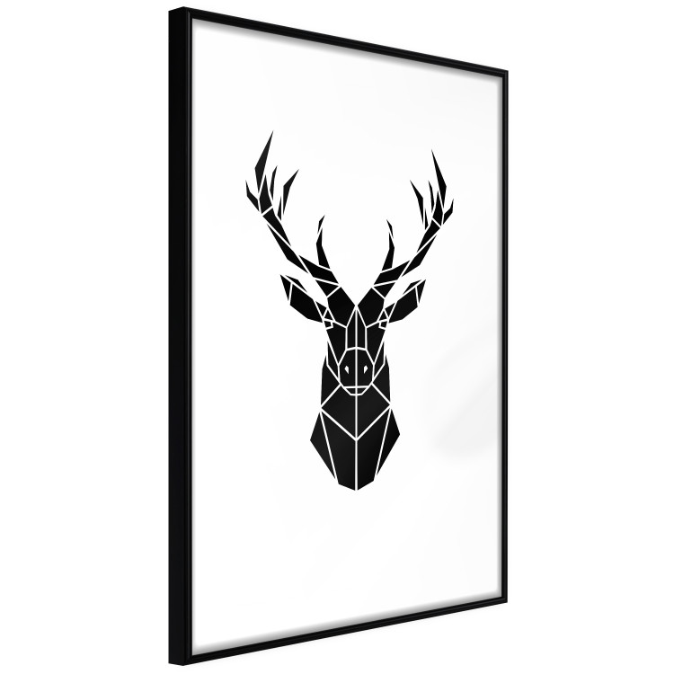 Poster Harmonious Deer - deer figure created from geometric shapes 125109 additionalImage 11