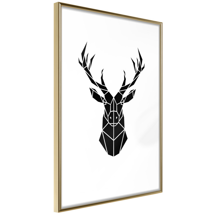 Poster Harmonious Deer - deer figure created from geometric shapes 125109 additionalImage 6