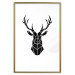 Poster Harmonious Deer - deer figure created from geometric shapes 125109 additionalThumb 14