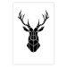 Poster Harmonious Deer - deer figure created from geometric shapes 125109