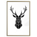 Poster Harmonious Deer - deer figure created from geometric shapes 125109 additionalThumb 16