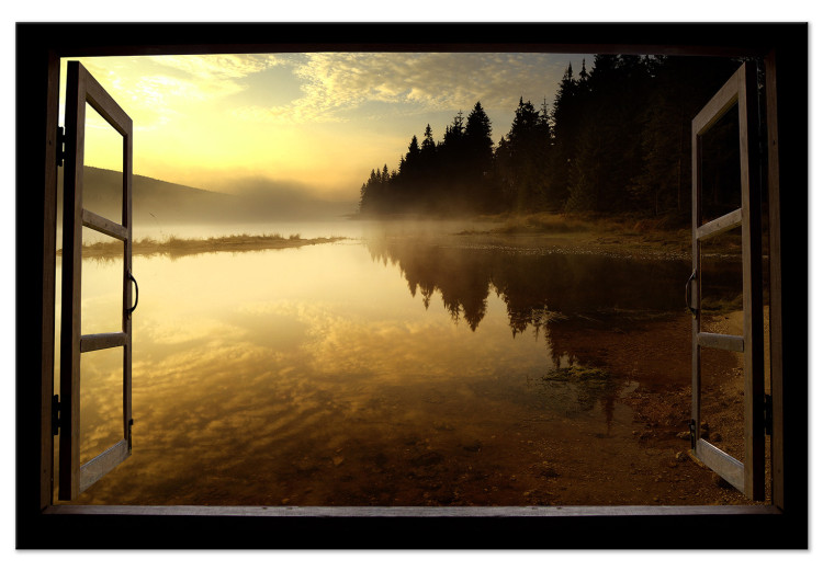 Large canvas print Sunset on the Lake [Large Format] 125609