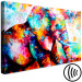 Canvas Print Gaze of the Elephant (1-part) wide - colorful animal figure 127309 additionalThumb 6