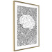 Wall Poster Clear Mind - black and white human brain on abstract patterned background 127909 additionalThumb 7