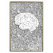 Wall Poster Clear Mind - black and white human brain on abstract patterned background 127909 additionalThumb 20