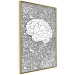 Wall Poster Clear Mind - black and white human brain on abstract patterned background 127909 additionalThumb 12