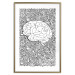Wall Poster Clear Mind - black and white human brain on abstract patterned background 127909 additionalThumb 16