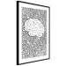 Wall Poster Clear Mind - black and white human brain on abstract patterned background 127909 additionalThumb 6