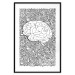 Wall Poster Clear Mind - black and white human brain on abstract patterned background 127909 additionalThumb 15