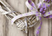 Wall Poster Secret Lavender Bouquet - purple flowers on background of wooden planks 128409 additionalThumb 10