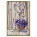 Wall Poster Secret Lavender Bouquet - purple flowers on background of wooden planks 128409 additionalThumb 14