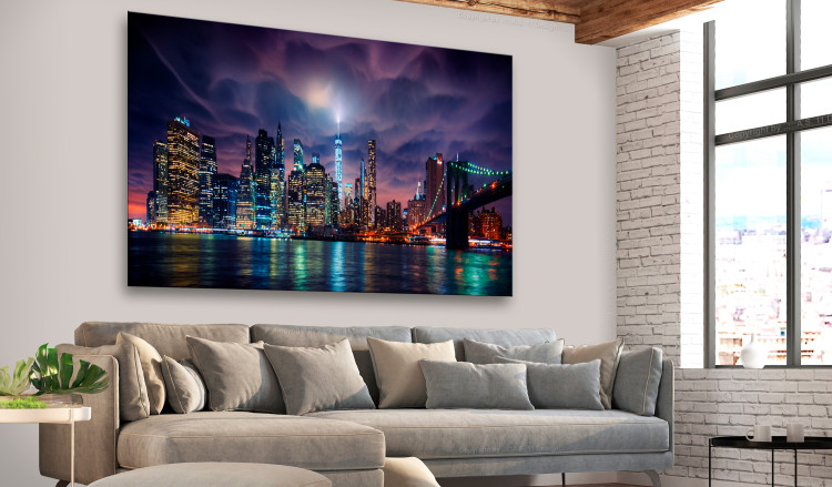 Large canvas print New York: Dark City [Large Format] 128709 additionalImage 5