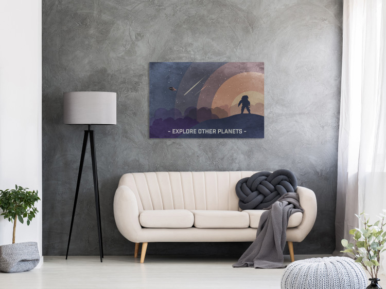 Canvas Art Print Explore Other Planets (1-part) wide - space abstraction 129109 additionalImage 3