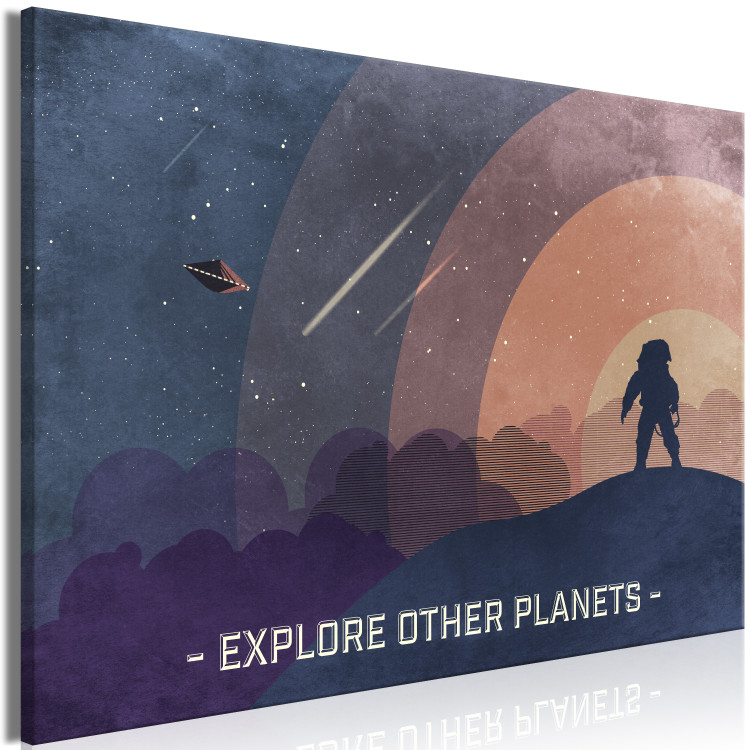 Canvas Art Print Explore Other Planets (1-part) wide - space abstraction 129109 additionalImage 2