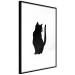 Wall Poster Curious Cat - abstract black animal on plain white background 129609 additionalThumb 6