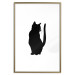 Wall Poster Curious Cat - abstract black animal on plain white background 129609 additionalThumb 16