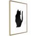 Wall Poster Curious Cat - abstract black animal on plain white background 129609 additionalThumb 14