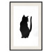 Wall Poster Curious Cat - abstract black animal on plain white background 129609 additionalThumb 19