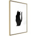 Wall Poster Curious Cat - abstract black animal on plain white background 129609 additionalThumb 9