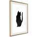 Wall Poster Curious Cat - abstract black animal on plain white background 129609 additionalThumb 3