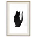 Wall Poster Curious Cat - abstract black animal on plain white background 129609 additionalThumb 20