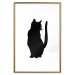 Wall Poster Curious Cat - abstract black animal on plain white background 129609 additionalThumb 17