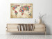 Canvas Travel Mementos (1-piece) Wide - vintage-style world map 129809 additionalThumb 3