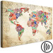 Canvas Travel Mementos (1-piece) Wide - vintage-style world map 129809 additionalThumb 6