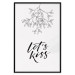 Poster Let's Kiss - plant motif and black English text on a light background 130809 additionalThumb 17