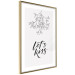 Poster Let's Kiss - plant motif and black English text on a light background 130809 additionalThumb 9