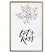 Poster Let's Kiss - plant motif and black English text on a light background 130809 additionalThumb 20