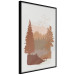 Poster Autumn in the Mountains - autumn landscape of trees on a solid gray background 131909 additionalThumb 13