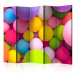 Room Divider Screen Colorful Spheres II (5-piece) - colorful 3D geometric composition 132809