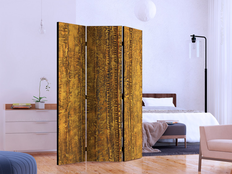 Room Divider Golden Chamber - texture with golden accents in abstract motif 133609 additionalImage 2