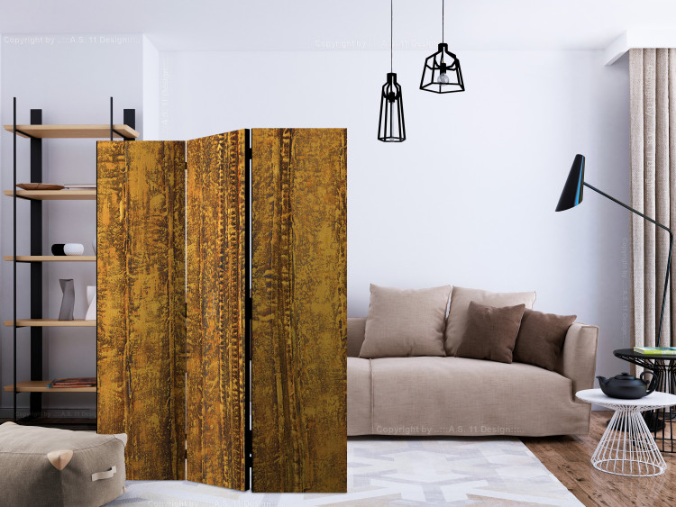 Room Divider Golden Chamber - texture with golden accents in abstract motif 133609 additionalImage 4